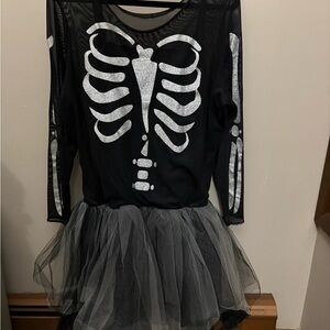Skeleton Costume with Tulle Skirt